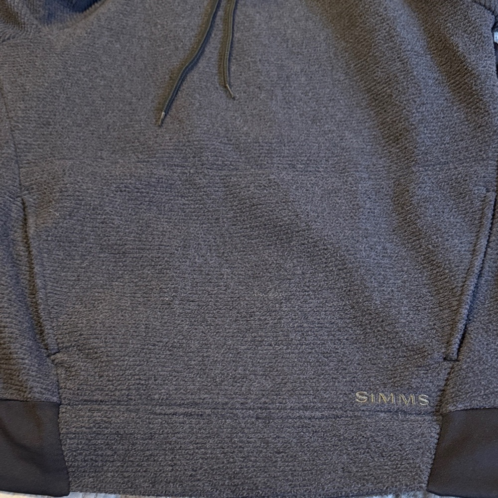 Simms Grey Ribbed Fleece Pullover - image 6